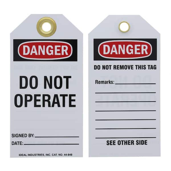 IDEAL 5/Card Lockout Tag, Heavy-Duty, Do Not Operate