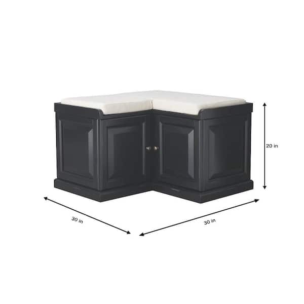 Home Decorators Collection Walker Black Storage Bench 30 in. W SK18210A1 BK