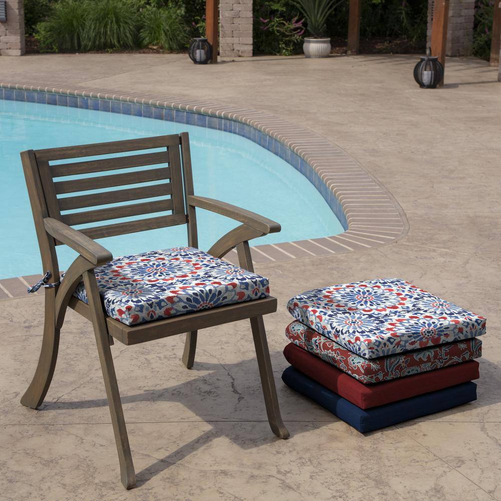 Clark Blue Outdoor Polyester Rocking Chair Cushion
