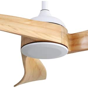 Adam 52 in. Indoor Matte White Ceiling Fan with Remote Control and Reversible Motor