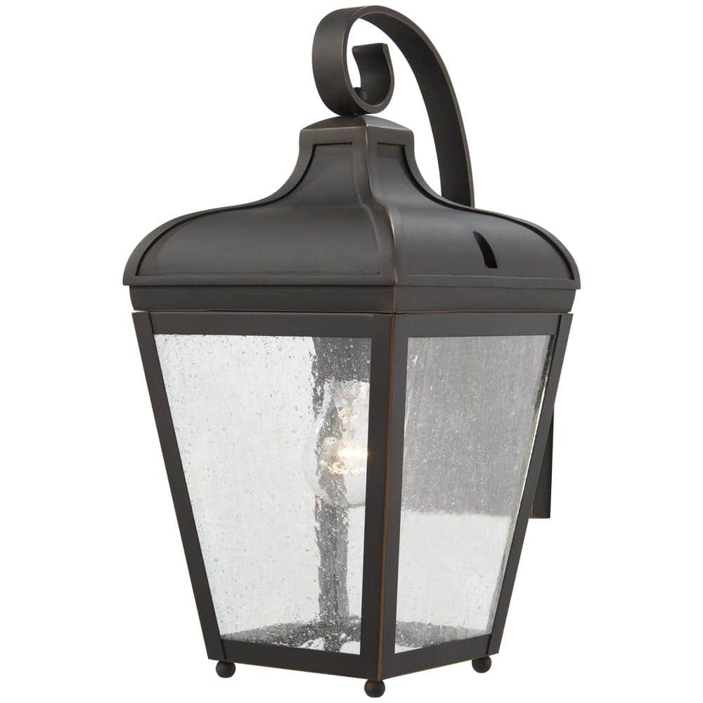 Marquee 1-Light Oil Rubbed Bronze with Gold Highlights Outdoor Wall Lantern Sconce price history on PriceWatchPro
