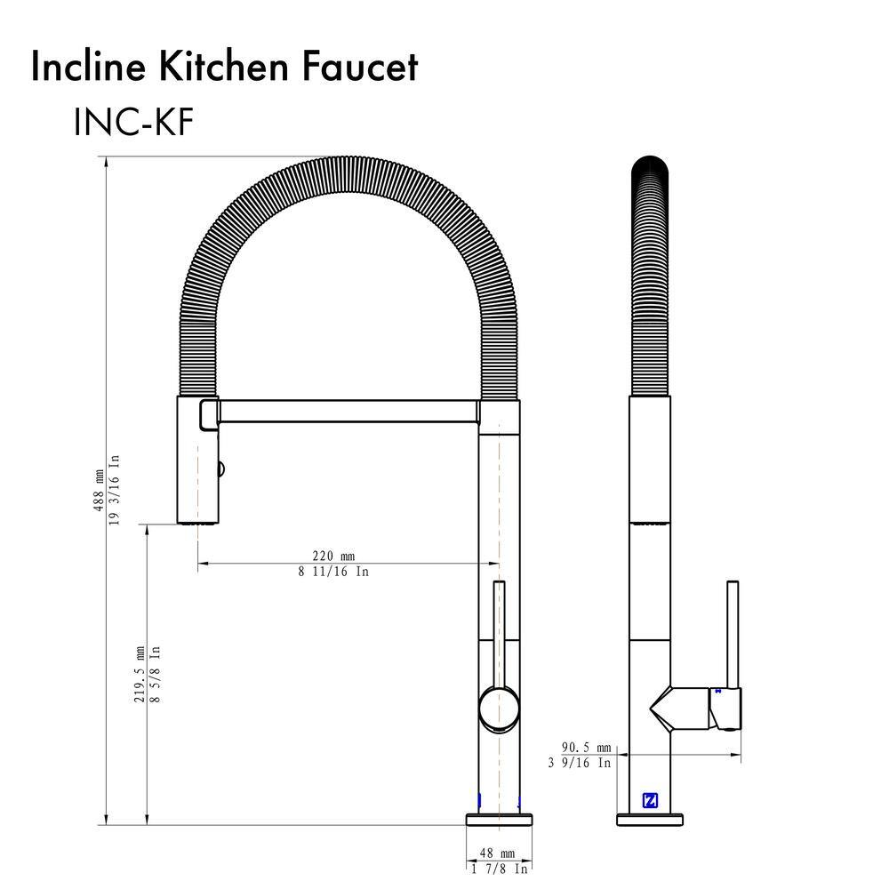 Chrome Pull-Out Spray Kitchen Faucet with Spring Wand
