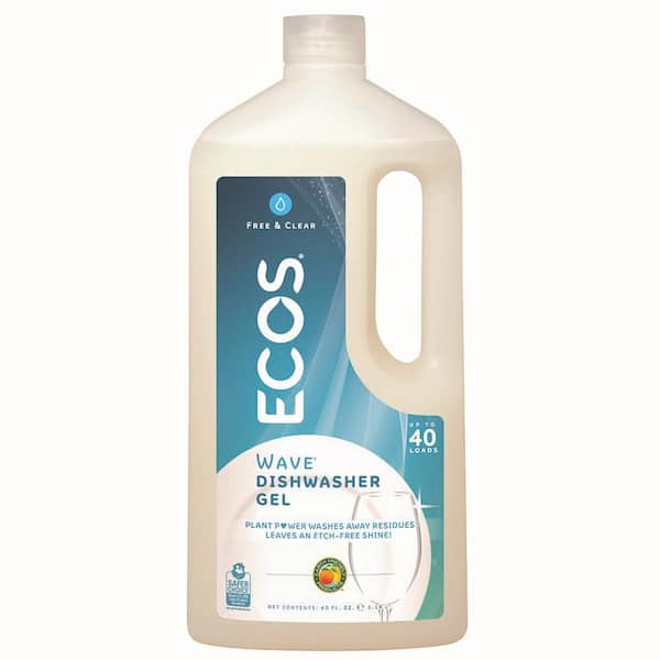 ECOS 40 oz. Squeeze Bottle Free and Clear Wave Gel Dishwasher Detergent