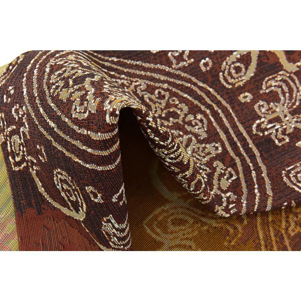Rust Red Rectangular Synthetic Outdoor Area Rug 8' x 11'
