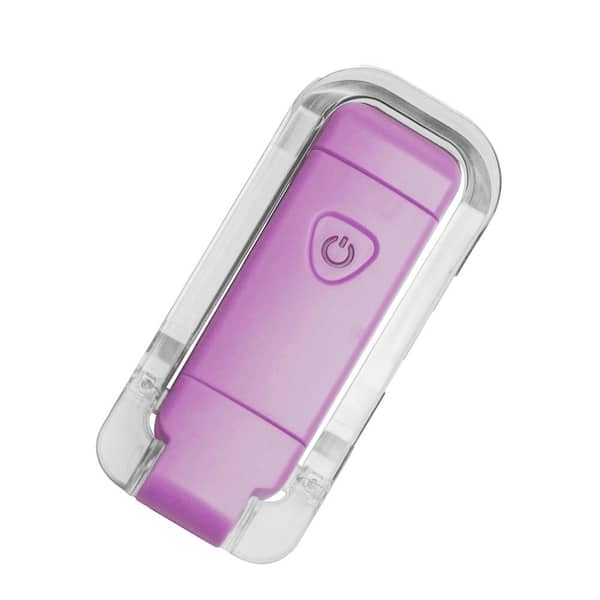 Flexible 5 Volt 25 Lumen Integrated LED Clamp Work Light Battery Operated 4.1 in. Tool Only in Purple