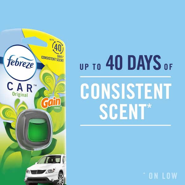 Scents Car Vent Clips Air Freshener, Automotive Air Freshener and Odor Eliminator, Long-Lasting Fragrance Up to 45 Days, Vanilla, 3 ml