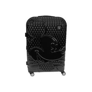 Textured Mickey Mouse 21 in. Black Hard Sided Rolling Luggage