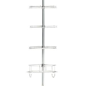 Metal Tension-Mount Pole Shower Caddy in Chrome