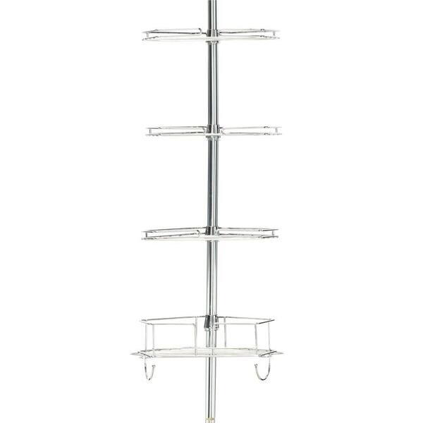 Better Homes & Gardens Rust-Resistant Tension Pole Shower Caddy, 3