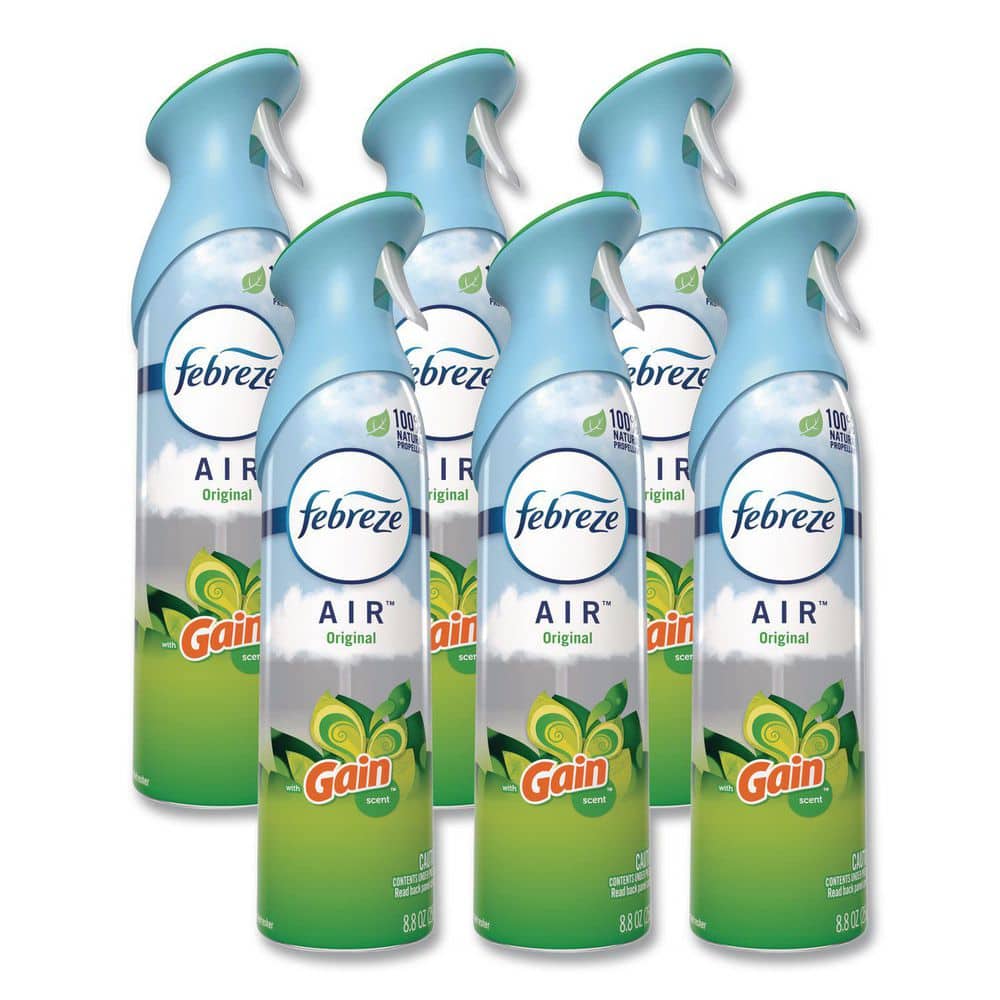 febreze for cigarette smoke Febreze AIR, Gain Original, 8.8 oz Aerosol, 6/Carton