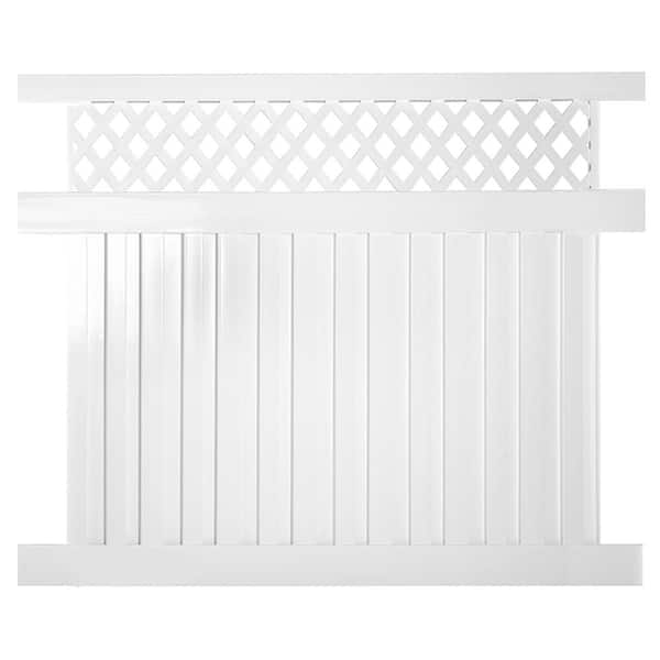 Weatherables Clearwater 6 ft. H x 8 ft. W White Vinyl Privacy Fence Panel Kit