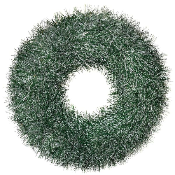 Amscan 10 in. Small Green Christmas Tinsel Pine Tree Decoration (2-Pieces)