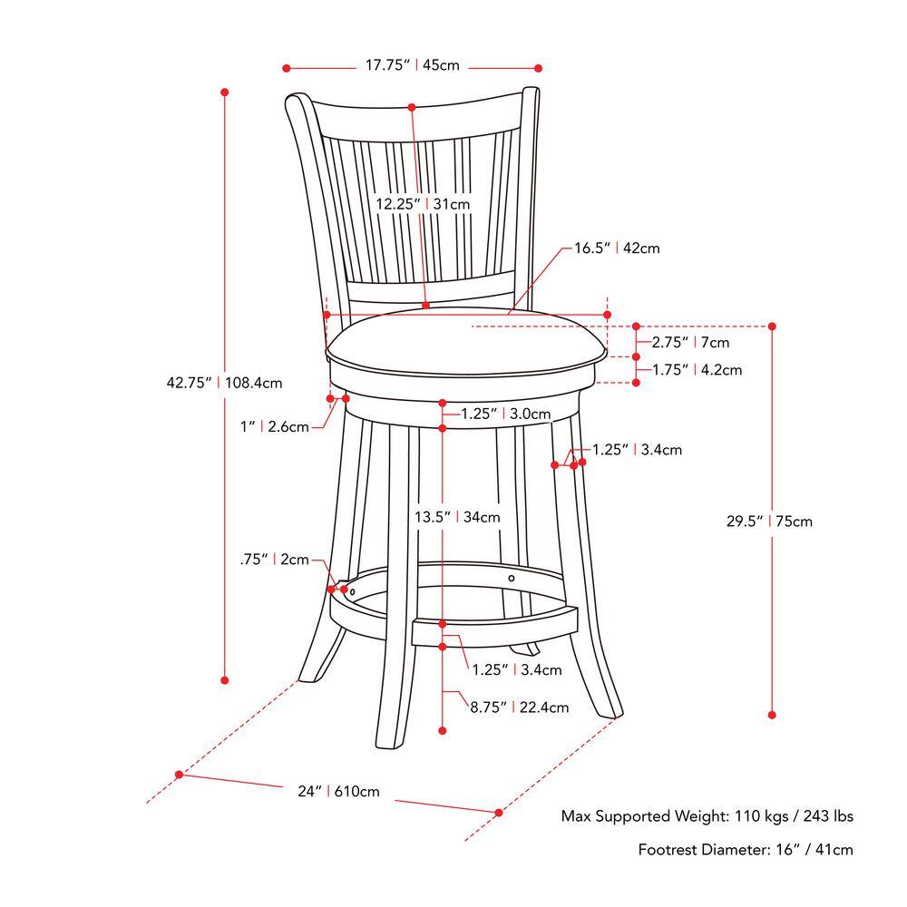 Sleek White Faux Leather 35" Swivel Barstool Duo