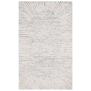 Abstract Gray/Ivory Doormat 2 ft. x 3 ft. Marle Eclectic Area Rug