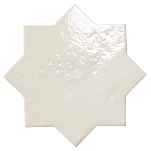 Ivy Hill Tile Tripoli Star-Crossed Polished White 6.1 in. x 0.35