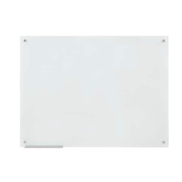 70 in. x 35 in. Black Surface Frameless Glass Dry Erase Board