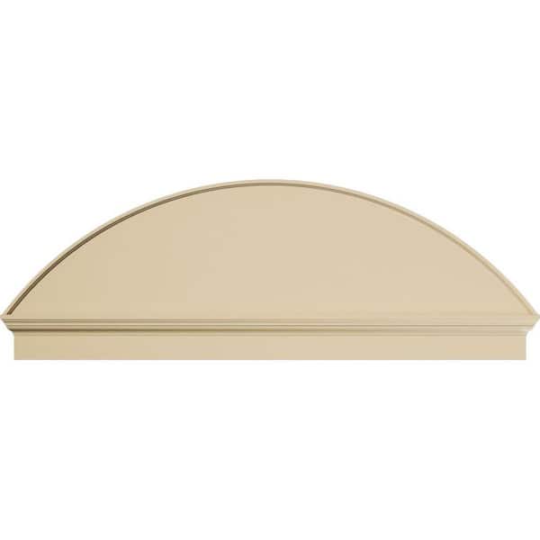 Ekena Millwork 68 in. W x 23-7/8 in. H x 2-3/4 in. P Segment Arch Smooth Signature Urethane Combination Pediment, Primed Tan