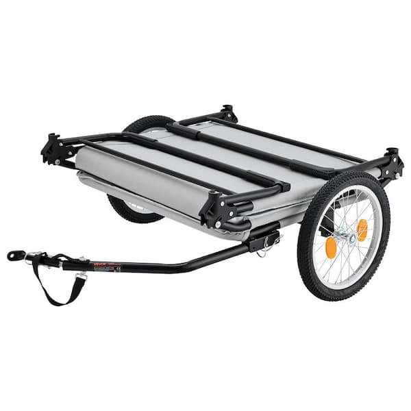 Bike Camper Trailer Tent 300 lbs. 51.1 cu. ft. Load Folding Waterproof Fabric Garden Cart, 16in. Wheels, PU2000 Coating