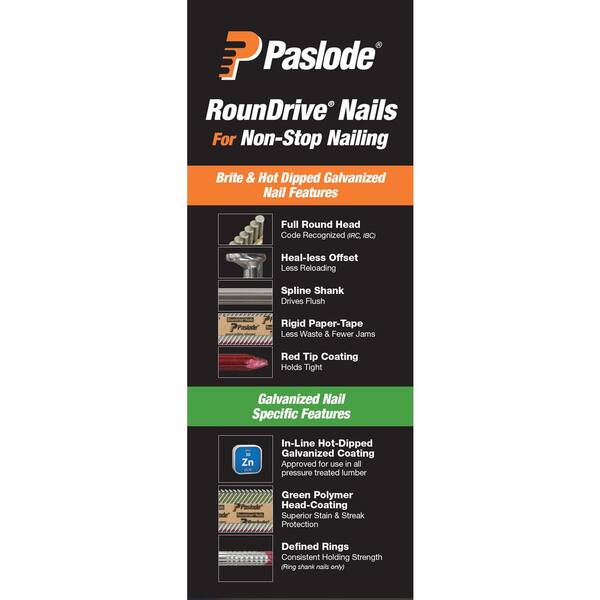 Paslode 3-1/4 in. x 0.131 in. Round Drive 30° Steel Galvanized