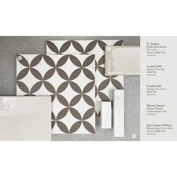 Marazzi D_Segni Stella Sand Blend 8 in. x 8 in. Glazed Porcelain