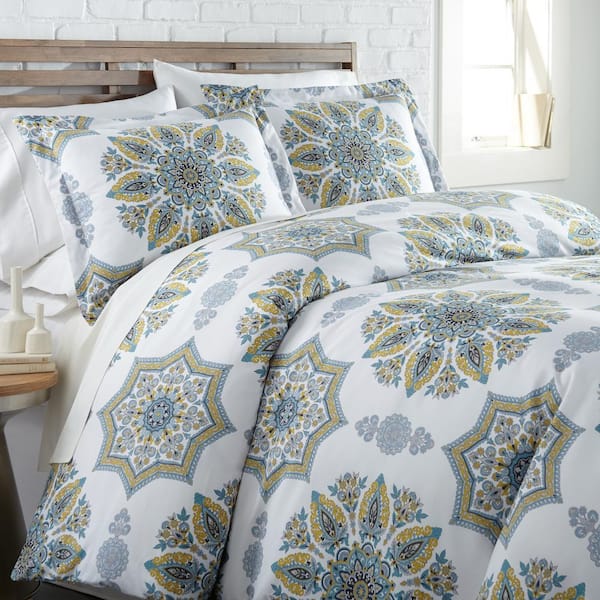 Southshore Fine Linens Infinity 3-Piece Aqua Microfiber Full/Queen Comforter Set