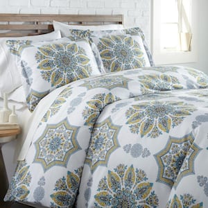 Infinity 2-Piece Aqua Microfiber Twin/Twin XL Comforter Set