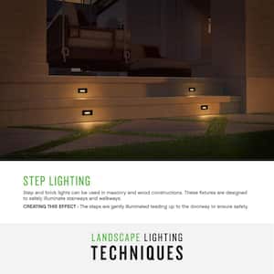 Hinkley Landscape Lighting Luna Horizontal 120v 3000K LED Step Light, Bronze