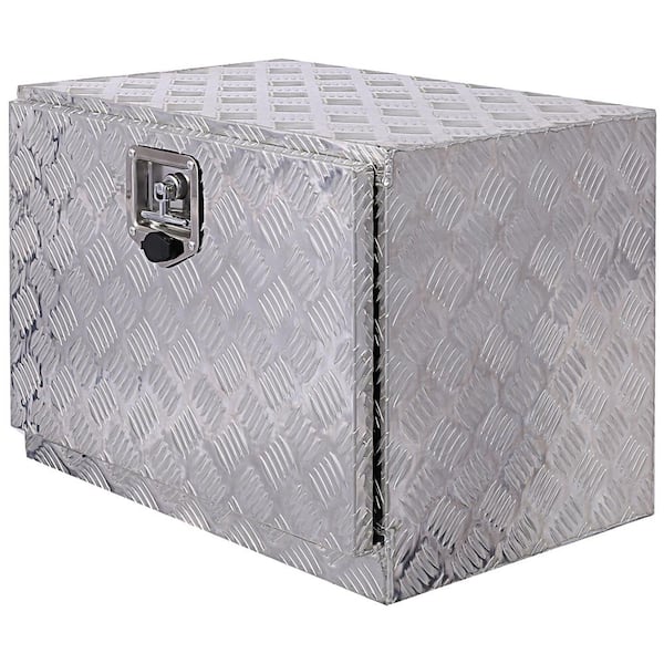 39 in. Trailer Tongue Box, RV Trailer Truck Tool Truck Tool Box, with Lock Keys Side Handle, Silver 39 x 16.5 x 11.8 in.