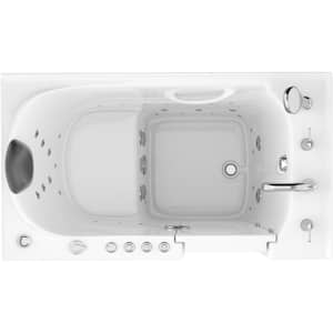 Safe Premier 53 in L x 30 in W Right Drain Walk-in Air and Whirlpool Bathtub in White