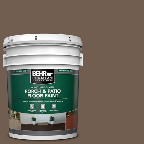 BEHR PREMIUM 5 gal. #PFC-35 Rich Brown Low-Lustre Enamel Interior/Exterior Porch and Patio Floor Paint