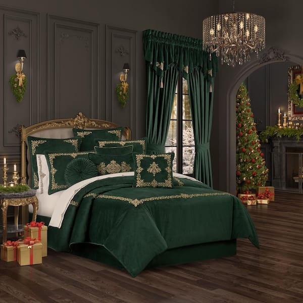 Unbranded Nicholas 3-Piece Evergreen Polyester Full/Queen Duvet Cover Set