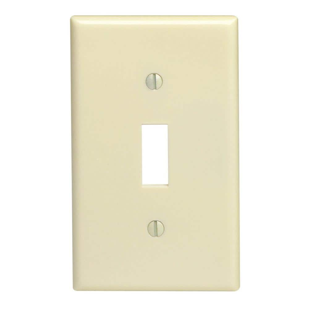 UPC 078477086902 product image for 1-Gang Ivory Toggle Plastic Standard Wall Plate (1-Pack) 86001-00I | upcitemdb.com