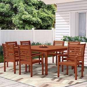 Livorno 9-Piece Solid Wood 100% FSC Certified Square Patio Dining Set