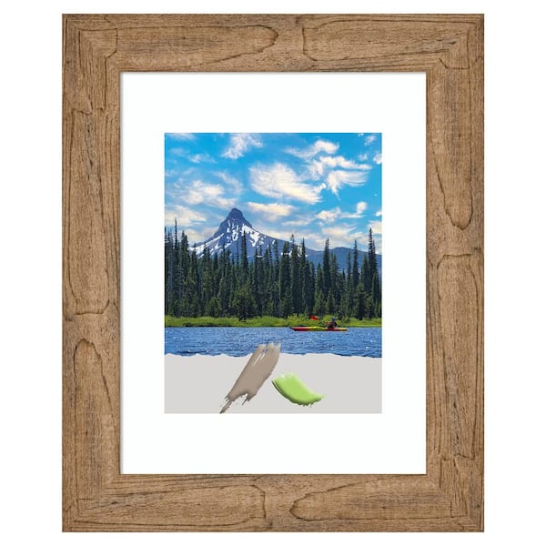 Amanti Art Owl Brown Narrow Wood Picture Frame Opening Size 11 x 14 in. (Matted To 8 x 10 in.)