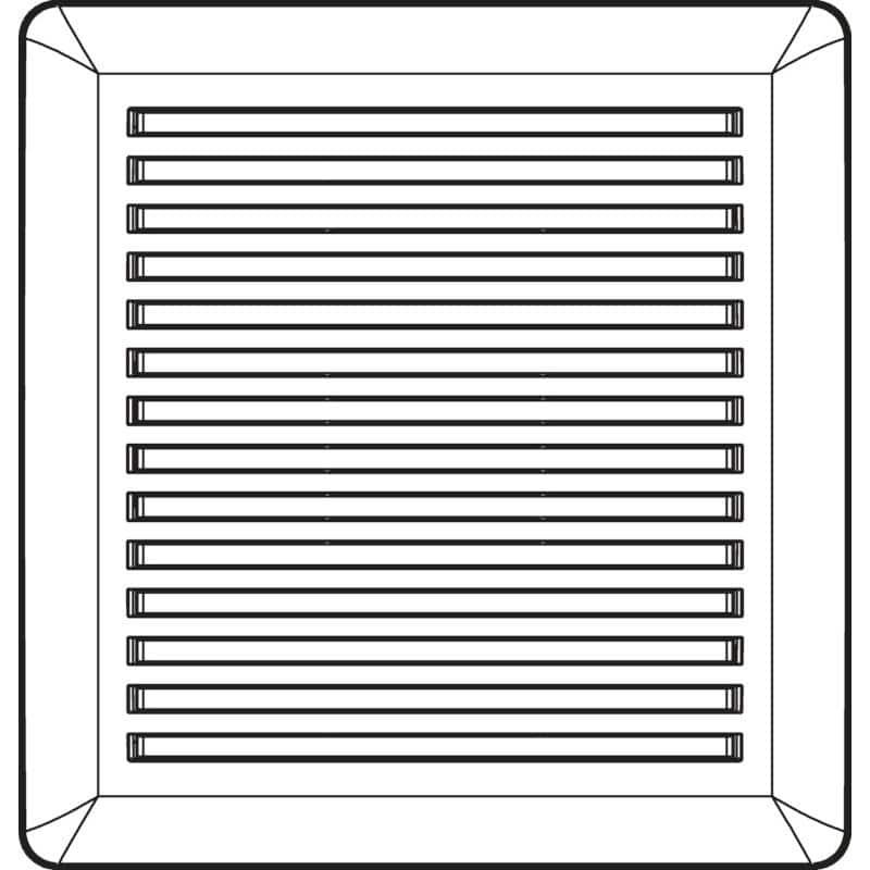 White Plastic Replacement Grille for NuTone Ventilation Fans
