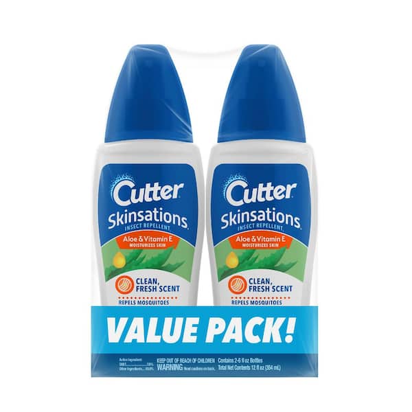 Cutter 6 oz. Skinsations Mosquito and Insect Repellent Pump Spray (2-Count)  HG-54012-6 - The Home Depot