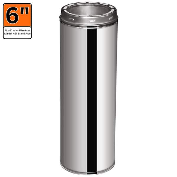 18-Inch Length, 6-Inch Stainless Chimney Pipe