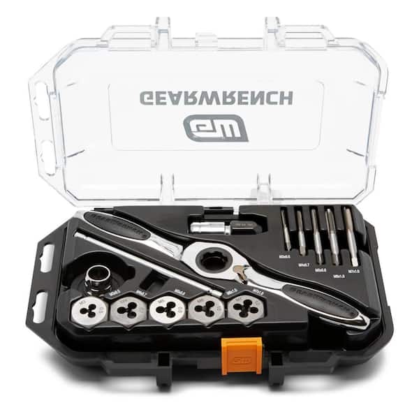 Metric Ratcheting Tap and Die Set (15-Piece)