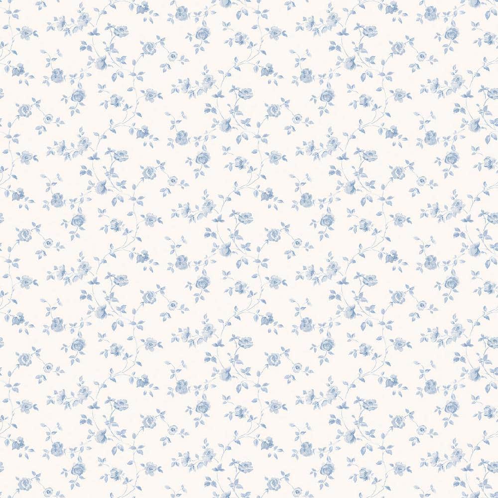Miniatures 2-Blue Miniature Rose Trellis Design Matte Finish Non-Pasted Vin