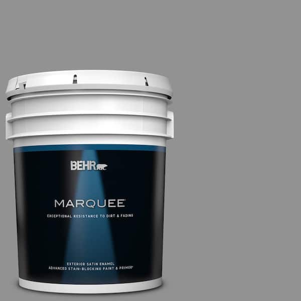 BEHR MARQUEE 5 gal. #N520-4 Cool Ashes Satin Enamel Exterior Paint & Primer