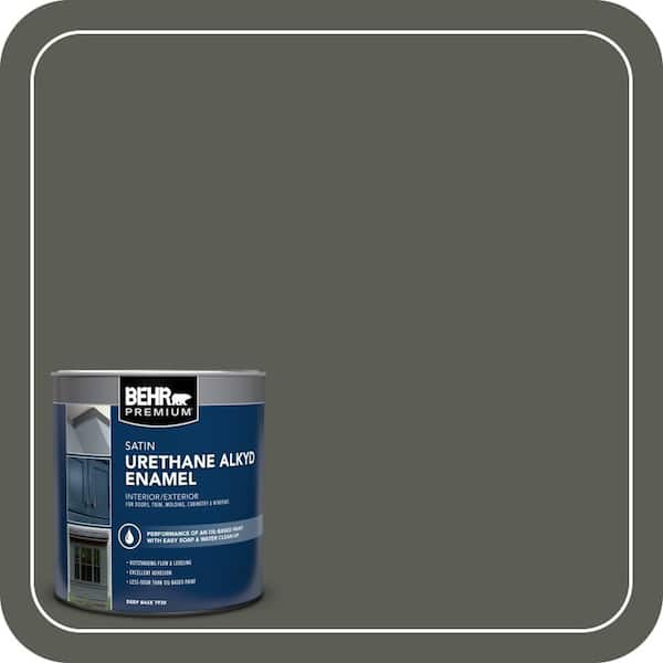 BEHR PREMIUM 1 qt. #N380-7 Black Bamboo Satin Enamel Urethane