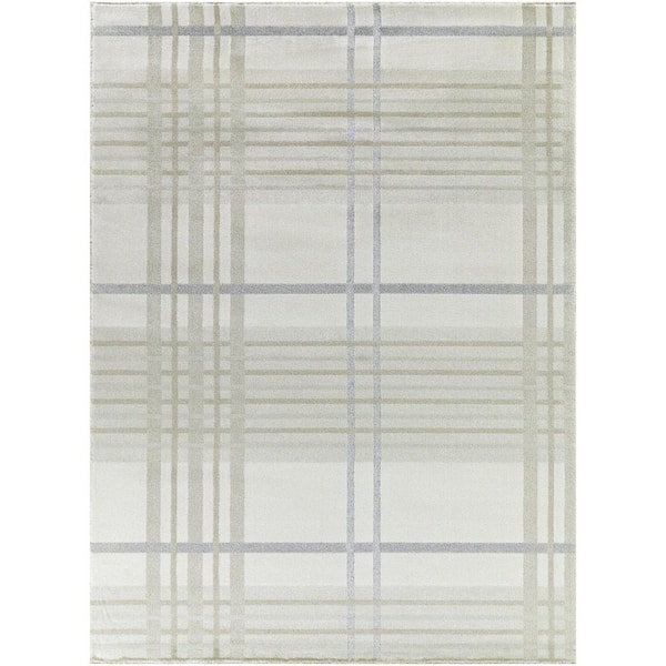 BALTA Hannes Grey 7 ft. 10 in. x 10 ft. Plaid Area Rug