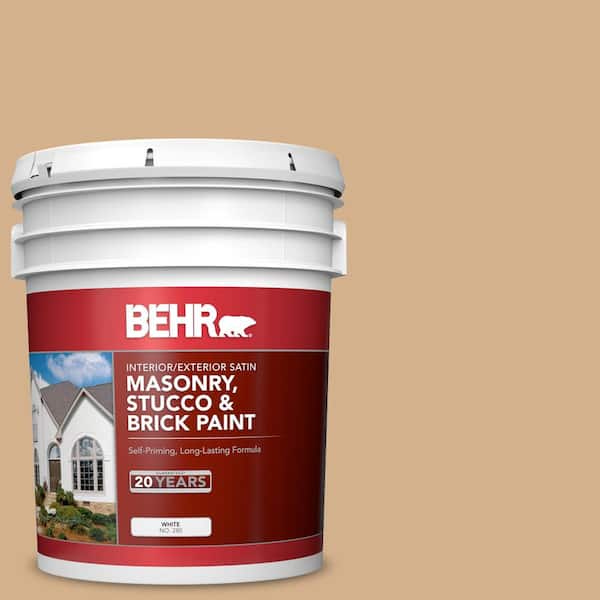 5 gal. #S290-4 Summerwood Satin Interior/Exterior Masonry, Stucco and Brick Paint