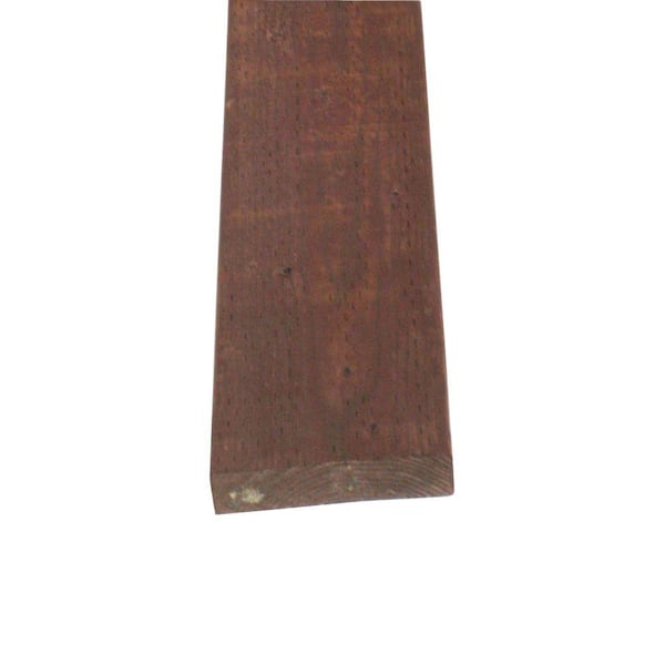 Unbranded 2 in. x 8 in. x 16 ft. Pressure-Treated Lumber Brown Stain Ground Contact WW (Actual: 1.5 in. x 7.25 in. x 192 in.)