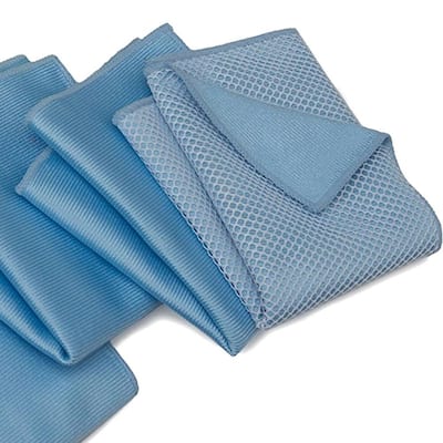 Microfiber Cleaning Cloths for Windshield and Glass, Multi-Colored (10-Pack)