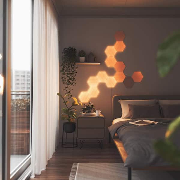 Nanoleaf Elements Wood Look Expansion Smart LED Panels (Pack of 3