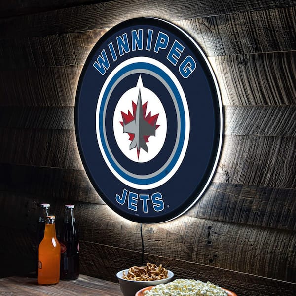 Winnipeg Jets Round 23 in. Plug-in LED Lighted Sign
