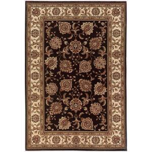 Alyssa Brown/Ivory 4 ft. x 6 ft. Border Area Rug