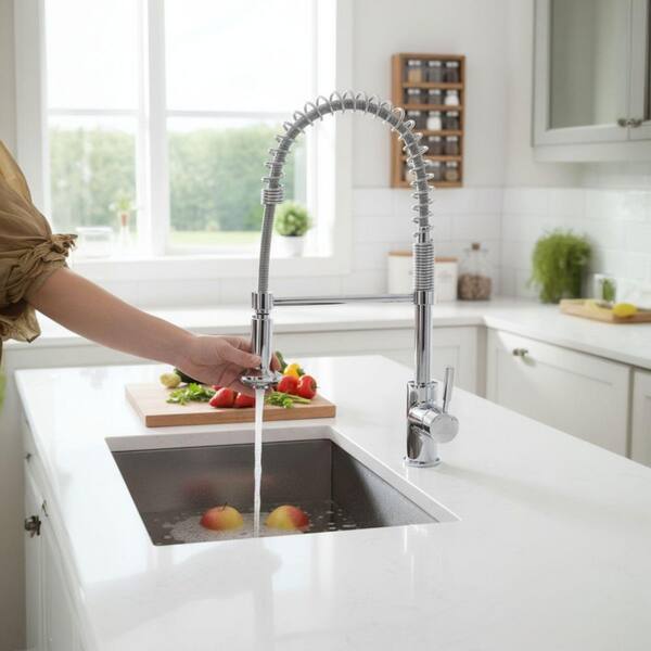 ANZZI Eclipse 4.56 in. Single-Handle Pull-Down 180° Spout Swivel