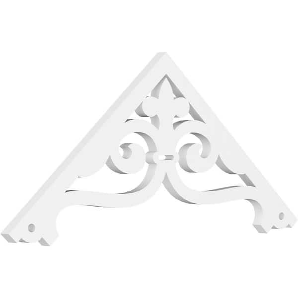 Ekena Millwork 1 in. x 36 in. x 15 in. (10/12) Pitch Finley Gable Pediment Architectural Grade PVC Moulding